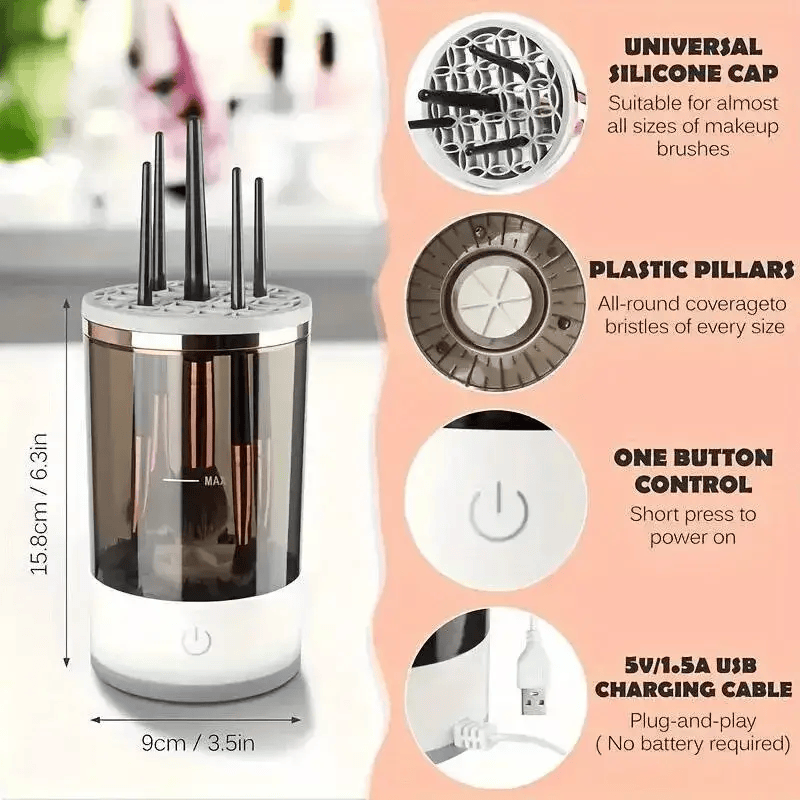 salelink.co.nz Unbranded Electric Makeup Brush Cleaner Electric Makeup Brush Cleaner | Action Outdoors NZ