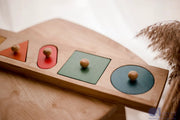 Curious Moonbeam Puzzle Giant Wooden Shape Knob Puzzle – QToys Giant Wooden Shape Knob Puzzle – QToys
