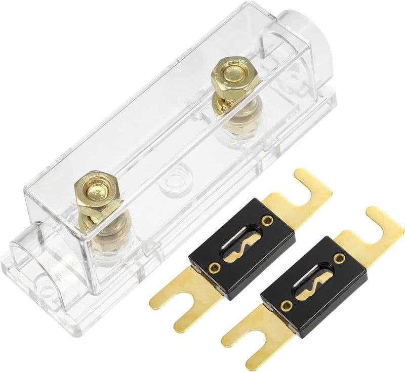 salelink.co.nz Unbranded 200A ANL Fuse Holder Kit with 2Pcs Fuses 200A ANL Fuse Holder Kit For Car Audio Systems