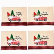salelink.co.nz Unbranded SET 4 x Dining Table Mat Placemat Christmas Set Of 4 Christmas Placemats 46x34 Cm Insulated