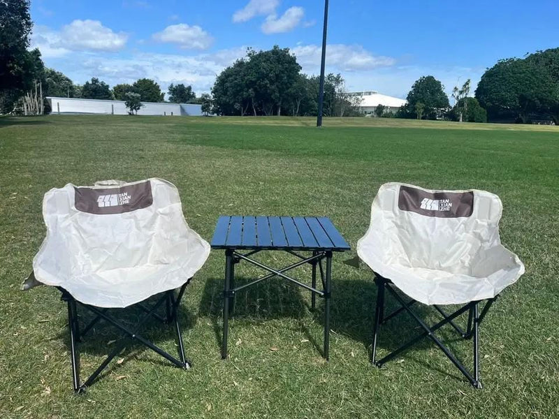 ECOTREK Seating set Outdoor Seating Set: Two Moon Chairs and One square Table outdoor, camping Outdoor Seating Set: Two Moon Chairs and One square Table outdoor, camping