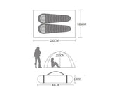 3-Person Double-Layer Four-Season Mountaineering Tent with Snow Skirt DYLF3037 by ECOTREK