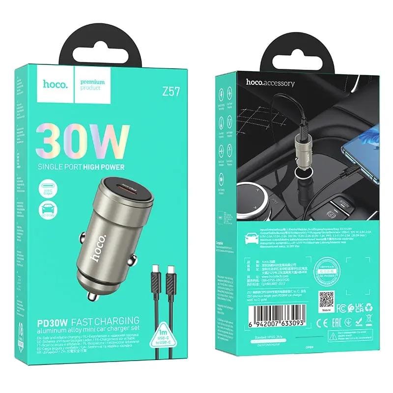 Hoco Fast Charging 30W C to C Car Charger – view 4