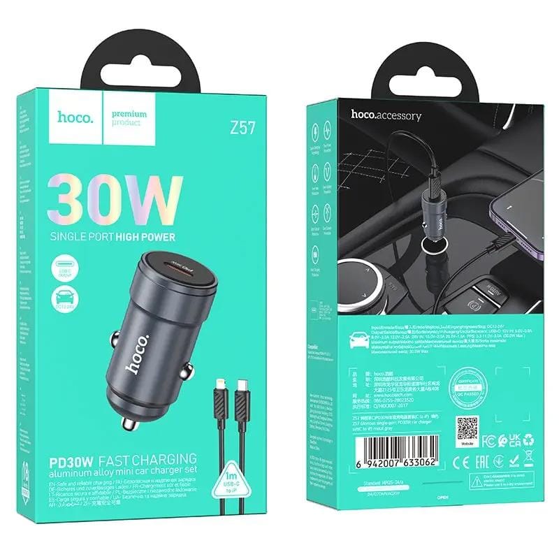 Hoco Fast Charging 30W C to iP Car Charger – view 4