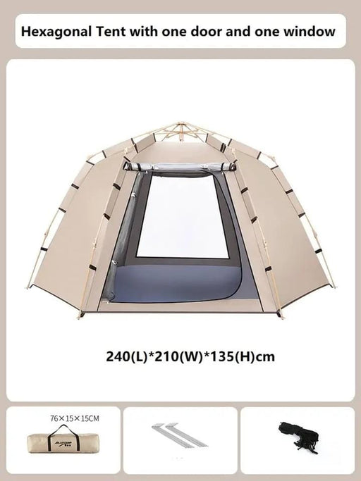 ECOTREK Tent Hexagonal Camping Tent – 2–3 Person, Quick Setup JLP5432 Hexagonal Camping Tent – 2–3 Person, Quick Setup JLP5432