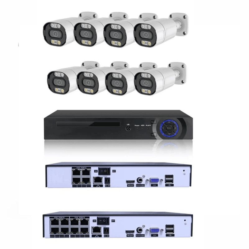 8CH POE Home Night Vision Security Camera System – view 1