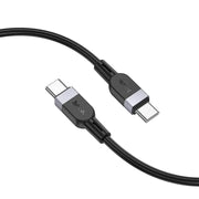 Hoco Type C to C Cable Fast Charging Cable Black – view 1