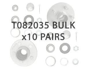 Trojan Trailer Parts 1500kg Non Braked Hub Set - Bulk Kit (10 Pairs) 1500kg Non Braked Hub Set - Bulk Kit (10 Pairs)