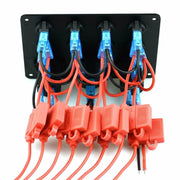 salelink.co.nz Unbranded 8 Gang Car Auto LED Rocker Switch Panel 8 Gang Car LED Rocker Panel With USB Charger 12V Meter