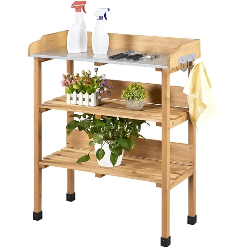 Yaheetech Outdoor Potting Bench Outdoor Potting Bench