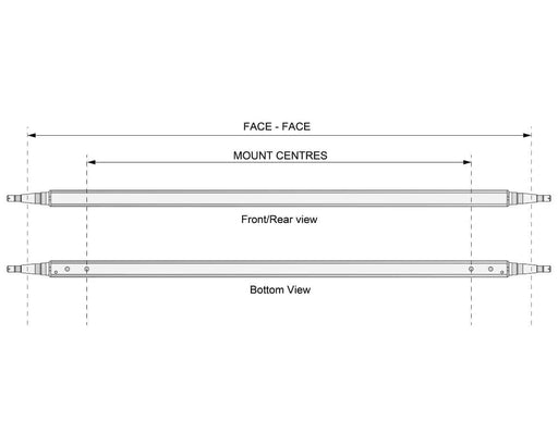 Trojan Straight Beam Axle Non Braked 1500kg Galvanised for Durable Outdoor Trailer Use Ideal – view 2