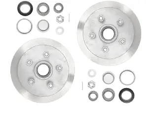 2000kg Disc Braked Hub Set - SS Disc - 5x120x1/2" - Pair