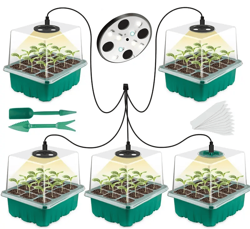 Heightened Seedling Tray Kit with Light – view 2