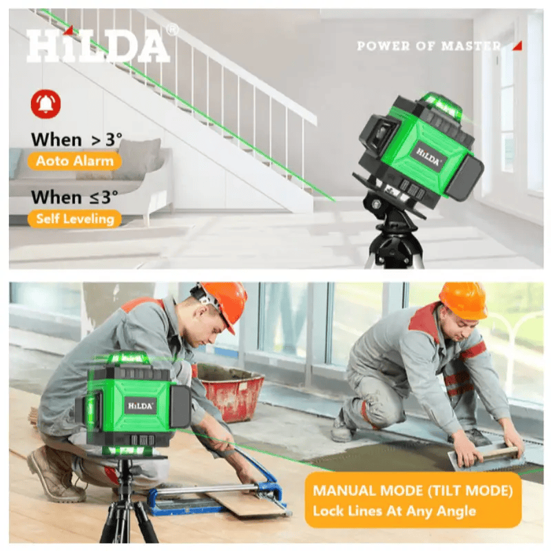 salelink.co.nz Unbranded 16-Line Green Laser Level Self-Leveling 16 Line Green Laser Level Self Leveling Tool