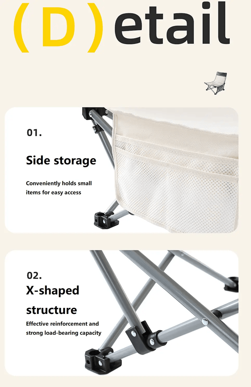 ECOTREK Chair Portable Folding Beach Chair – Enhanced Size & Comfort URB10326 Portable Folding Beach Chair – Enhanced Size & Comfort URB10326