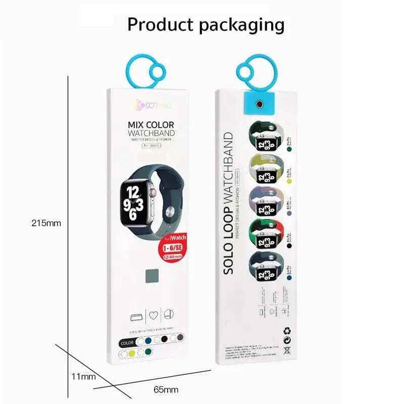 Multicolor Silicone Apple Watch Band 38mm 40mm 41mm 42mm Compatible Series 10 – view 4