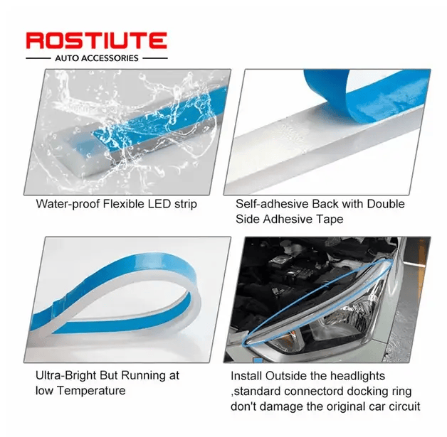 Car Soft Tube Guide Flexible LED Strip Daytime Running Light – view 5