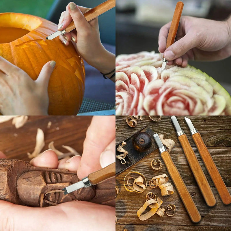 salelink.co.nz Unbranded Wood Carving Tools Set Wood Carving Tools Set - Wood (GZJ1553) | Action Outdoors NZ