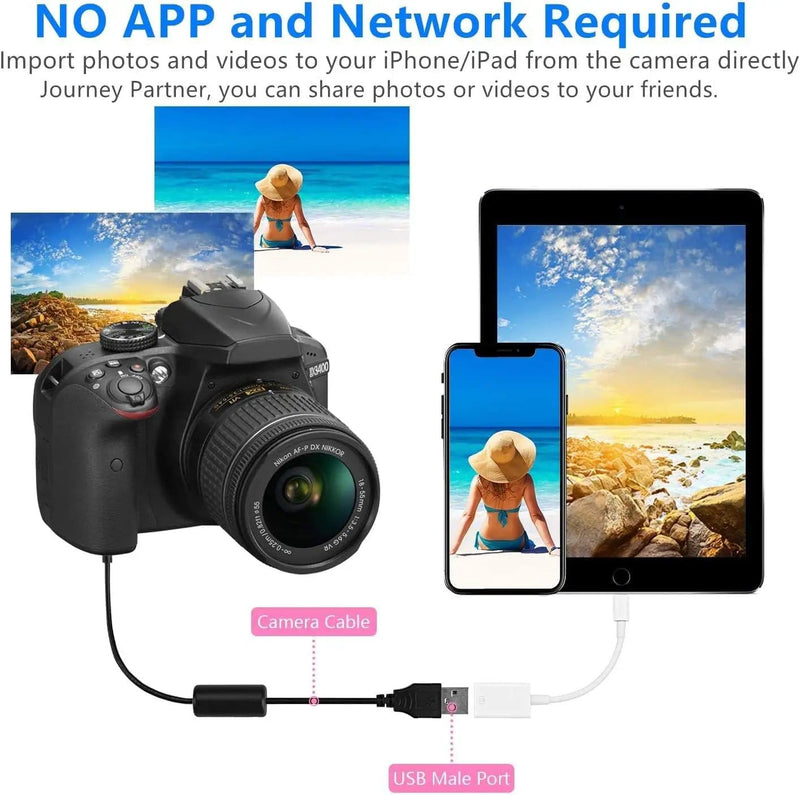 salelink.co.nz Unbranded Lightning to USB Camera Adapter Lightning to USB Camera Adapter | Action Outdoors NZ