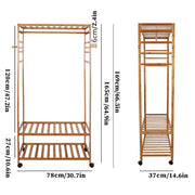salelink.co.nz Unbranded Wooden Coat Rack on Wheels 80cm Wooden Coat Rack on Wheels 80cm | Action Outdoors NZ