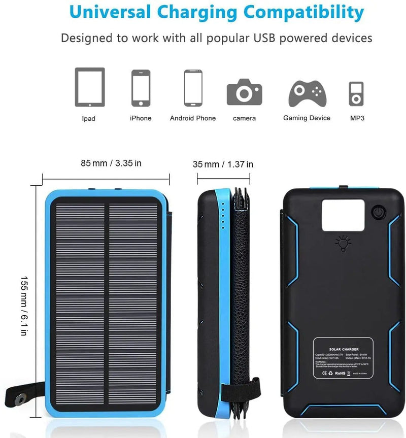 salelink.co.nz Unbranded Solar Power Bank with 4 Panels 25000mAh Solar Power Bank with 4 Panels 25000mAh | Action Outdoors NZ