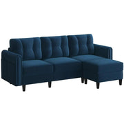 Yaheetech Velvet Upholstered Corner Sofa Velvet Upholstered Corner Sofa