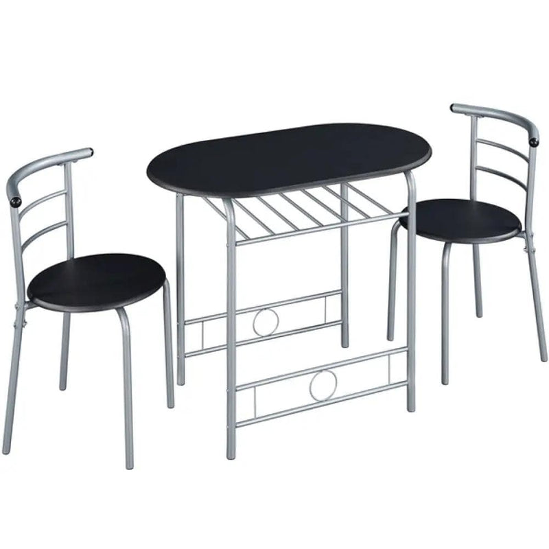 Yaheetech Modern Round Dining Table Set for 2 Chairs + 1 Table Modern Round Dining Table Set for 2 Chairs + 1 Table