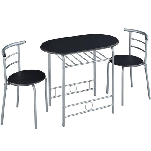 Yaheetech Modern Round Dining Table Set for 2 Chairs + 1 Table Modern Round Dining Table Set for 2 Chairs + 1 Table