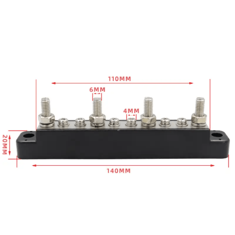 10 Way Bus Bar Auto Marine Power Distribution Earthing Block – view 2