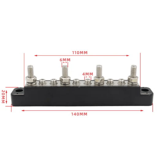 10 Way Bus Bar Auto Marine Power Distribution Earthing Block – view 2