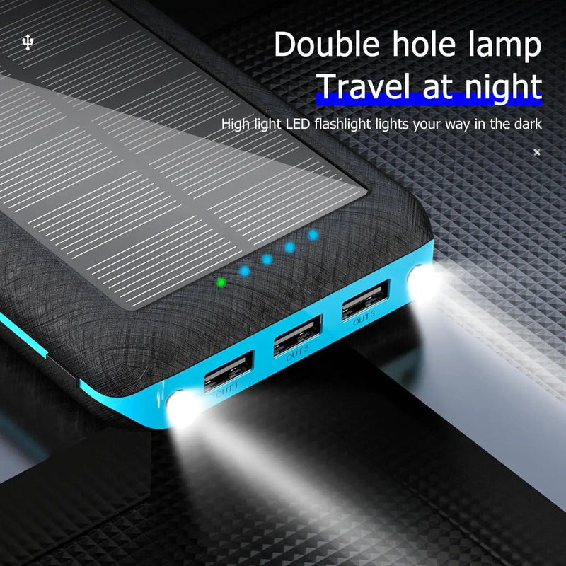 Solar Power Bank 3 USB — 10W Fast Charge 10000 & 20000mAh | Outdoor – view 2
