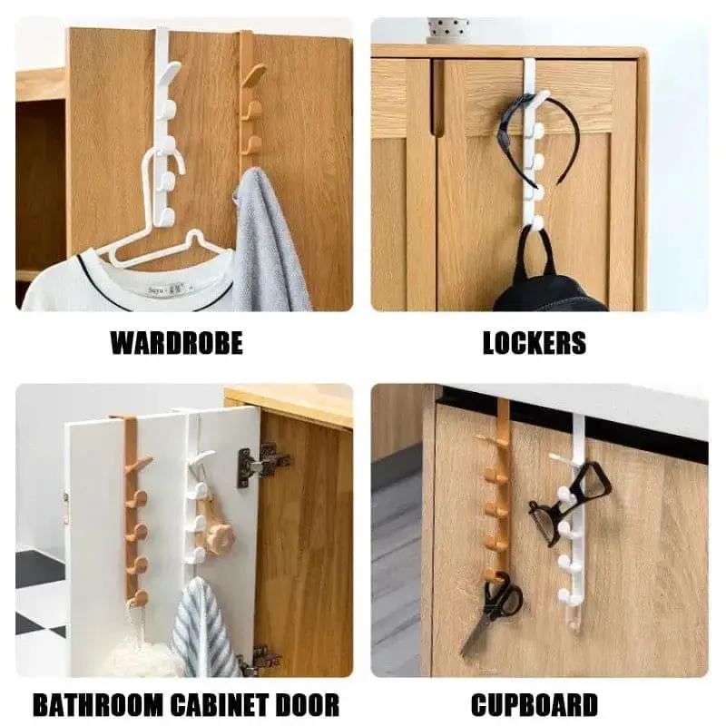 9eight5 Tools & Kits (multipurpose) 5 Hook Over Door Hangar Rack 5 Hook Over Door Hangar Rack