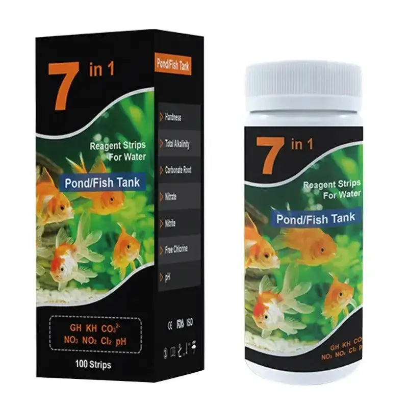 Habicare HBC Aquarium Water Test Strips Habicare 7-in-1 Pond & Aquarium Test Strips (100)