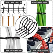 Habicare 500/1000PCS Self-Locking Black Nylon Cable Ties 500/1000PCS Self-Locking Black Nylon Cable Ties