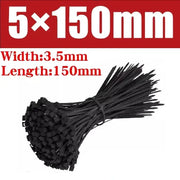Habicare 500/1000PCS Self-Locking Black Nylon Cable Ties 500/1000PCS Self-Locking Black Nylon Cable Ties