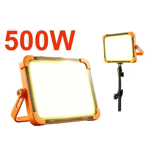 500W Solar Rechargeable Flood Light IP66 Waterproof Portable Camping & Emergency Lantern Power Bank – view 1