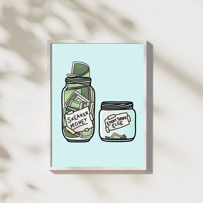 Blank Wall Print Shop Print Material Sneaker Money Sneaker Money