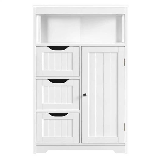 Bathroom Floor Cabinet MDF Wooden Storage Organizer w/ Drawers – view 1