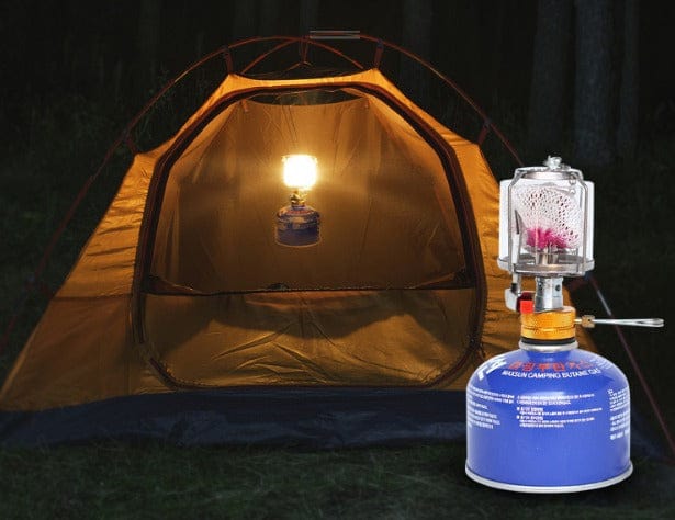 Mead's Supply & Equipment Outfitters limited Camping Lighting Portable Gas Camping Lantern With Copper And Steel Electronic Ignition Portable Copper and Steel Gas Camping Lantern