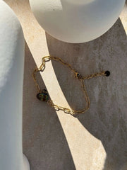 Tahana Jewellery Bracelet Pāua Gold Heart Bracelet Pāua Gold Heart Bracelet