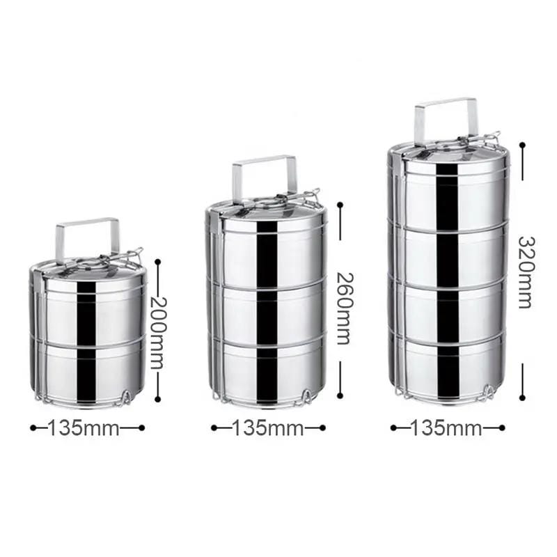 Mead's Supply & Equipment Outfitters limited Camp Cookware & Food Storage Stainless Steel Insulated Lunch Box Stackable Bento Containers With Lock Handle Stainless Steel Insulated Bento Lunch Box Set With Lock