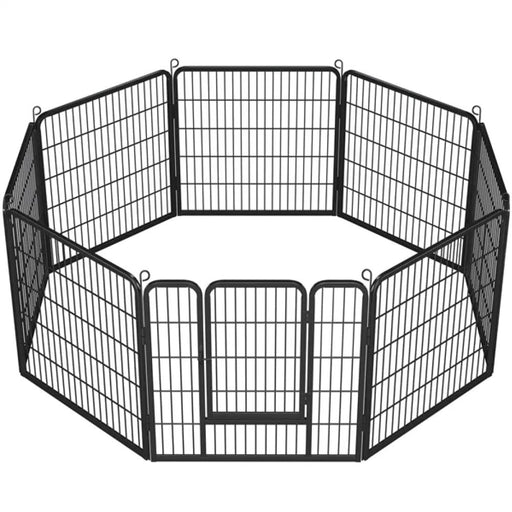8 Panel Dog Pen Playpen Play Yard Metal Exercise Barrier Pet Pen – view 1