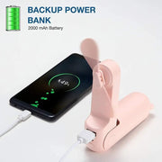 Handheld Mini Fan Portable USB Pocket Fan with Power Bank, Flashlight – view 5