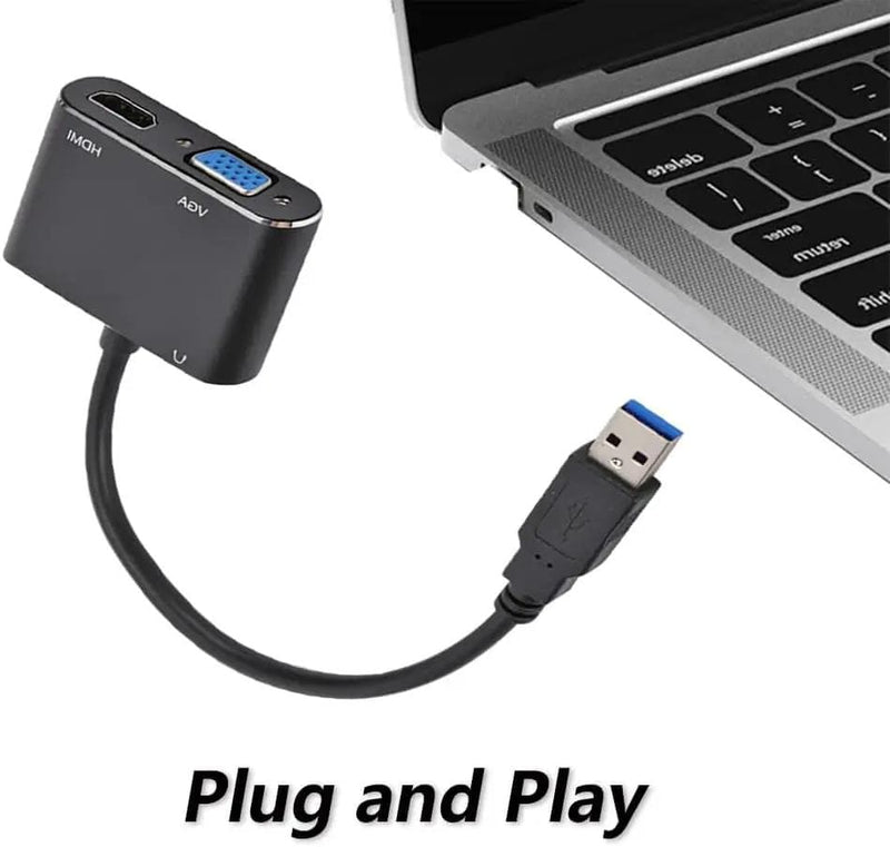 USB to HDMI/ VGA/ 3.5MM Headphone Adapter – view 2