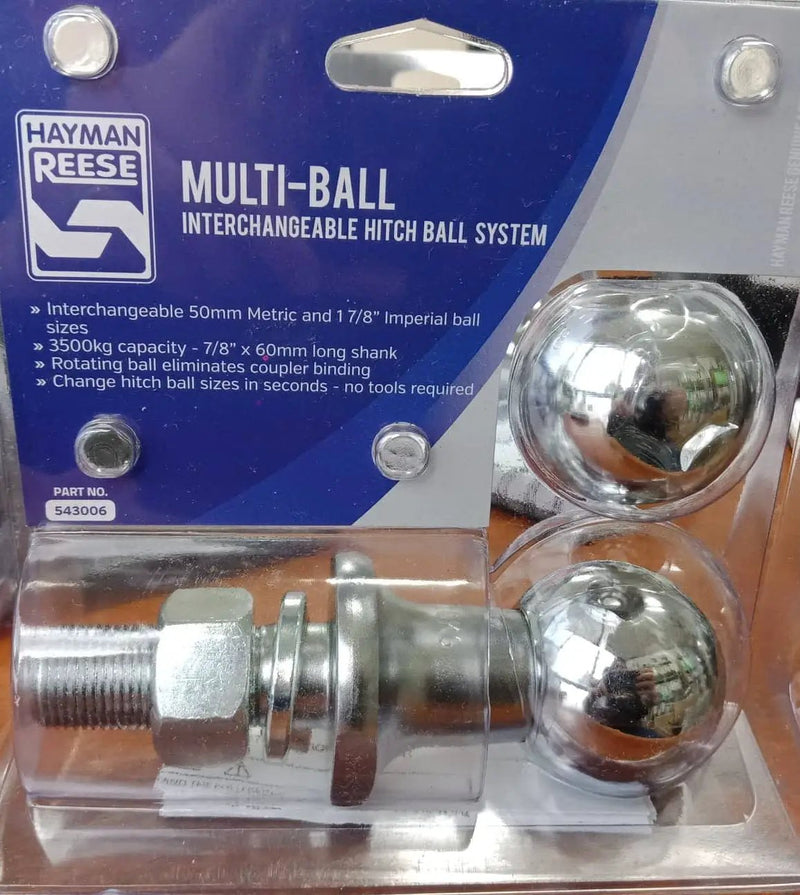 Trojan Tow Balls Towball Multi Ball Kit 7/8” X 60mm Shank T543006 Towball Multi Ball Kit Trojan 7 8 Inch 60mm Shank