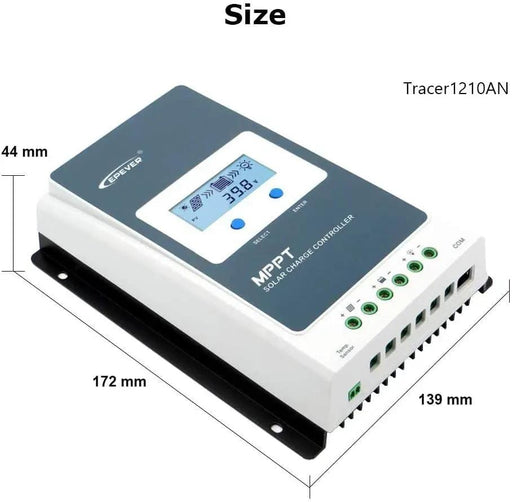 EPEVER MPPT Solar Charge Controller 10A 12V 24V LCD Display – view 2