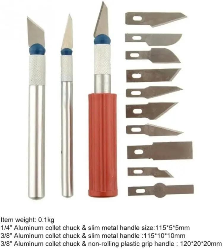13pcs Hobby Knife Blade Craft Cutter Knife Set With Case Precision knife set – view 3