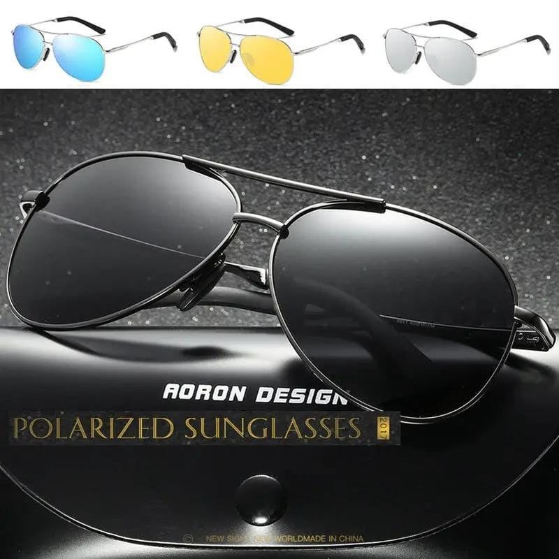HD Polarized lens Sunglasses Anti-Blue Ray - Silver – view 2