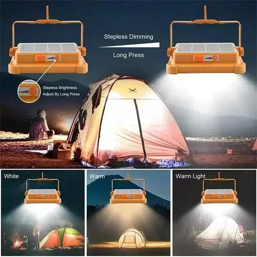 Solar Rechargeable Flood Light 10000mAh IP66 Waterproof Portable Camping & Emergency Light – view 2