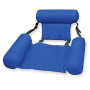 China Dropship hammock Foldable Inflatable Floating Hammock With Backrest And Footrest Foldable Inflatable Floating Hammock With Backrest